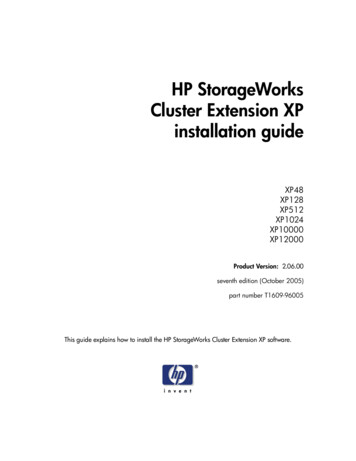 HP StorageWorks Cluster Extension XP: Installation Guide