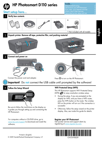 HP Photosmart D110 Series Setup Troubleshooting 2 Print, Copy, Scan .