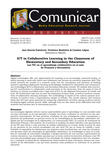 ICT In Collaborative Learning In The Classroom Of Elementary And .