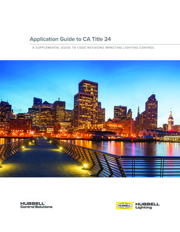 Application Guide To CA Title 24 - Hubbellcdn