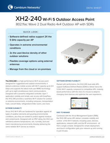XH2-240 Wi-Fi 5 Outdoor Access Point - Cambium Networks