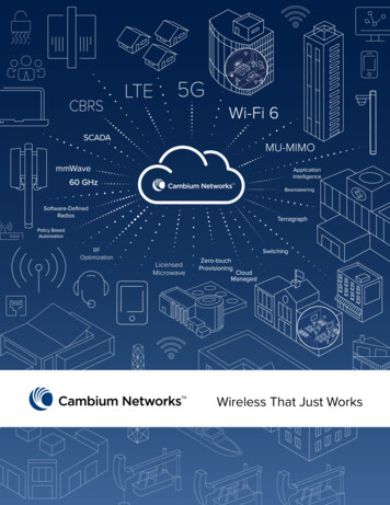 Wireless That Just Works - Cambium Networks