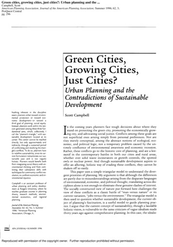 Green Cities, Growing Cities, Just Cities?