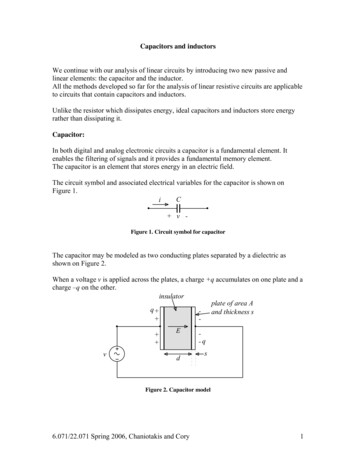Capacitor And Inductors - MIT OpenCourseWare