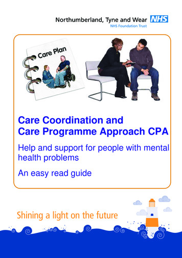 Care Coordination And Care Programme Approach CPA