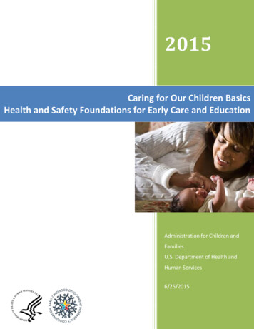 Caring For Our Children Basics Health And Safety .