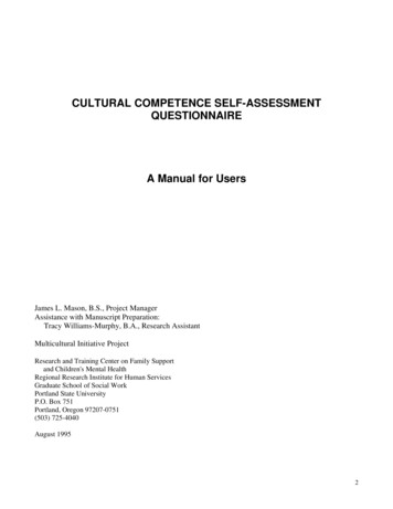 Cultural Competence Self-Assessment Questionnaire