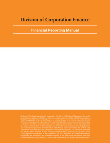 Financial Reporting Manual - SEC