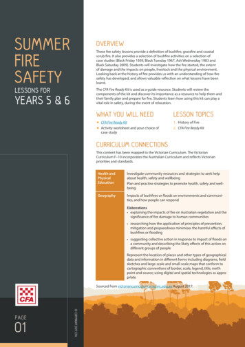 SUMMER OVERVIEW FIRE SAFETY - Cfa.vic.gov.au