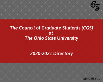 At The Council Of Graduate Students (CGS)