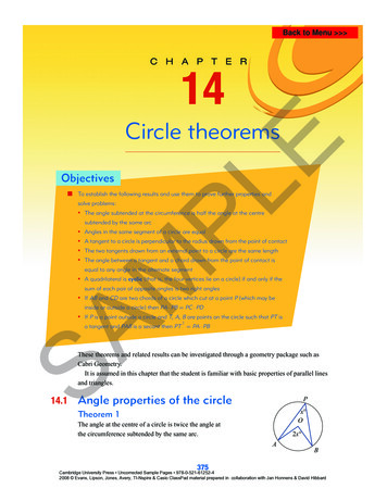 Circle Theorems - Cambridge University Press