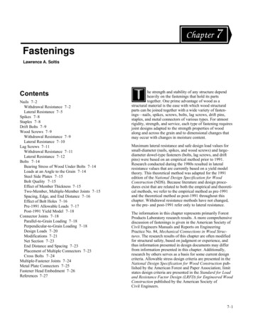 Wood Handbook--Chapter 7--Fastenings