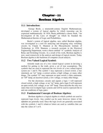 Math 123 Boolean Algebra Chapter - 11 Boolean Algebra