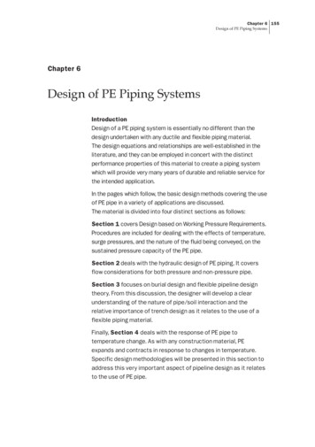 Chapter 6 - Design Of PE Piping Systems - Plastic Pipe