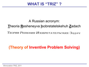 (Theory Of Inventive Problem Solving)