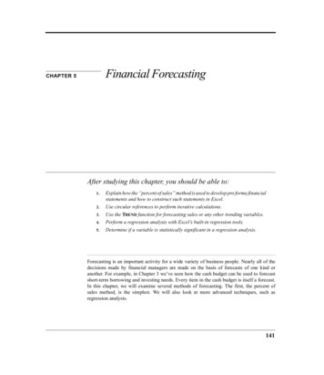 CHAPTER 5 Financial Forecasting