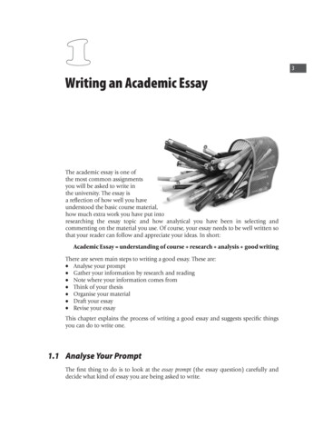 Writing An Academic Essay - NUS
