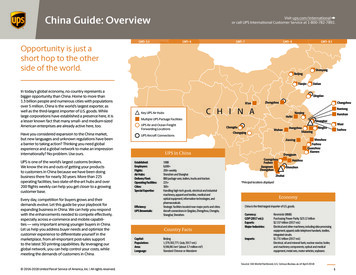China Guide: Overview - UPS