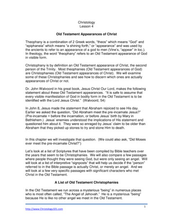 Old Testament Appearances Of Christ - Christology 101