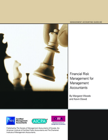 Financial Risk Management For Management Accountants