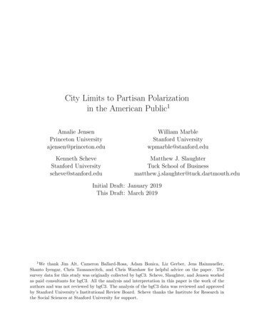 City Limits To Partisan Polarization In The American Public