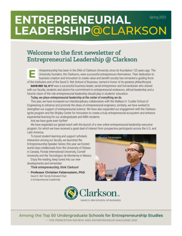 Entrepreneurial Leadership@Clarkson