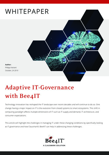 Adaptive IT-Governance With Bee4IT - Bee360