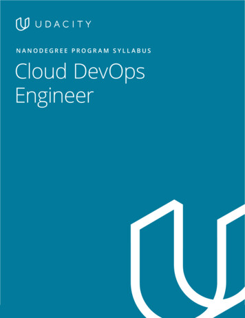NANODEGREE PROGRAM SYLLABUS Cloud DevOps Engineer