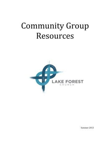 Community Group Resources