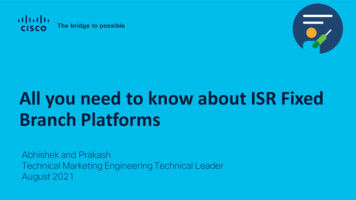 All You Need To Know About ISR Fixed Branch Platforms - Cisco