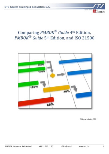 Comparing PMBOK Guide 5th Edition, And ISO 21500