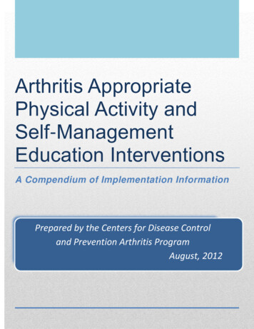 Arthritis Appropriate Physical Activity And Self .