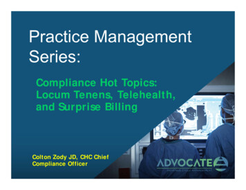 Practice Management Series - ADVOCATE Radiology & Billing