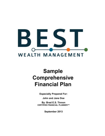 Sample Comprehensive Financial Plan