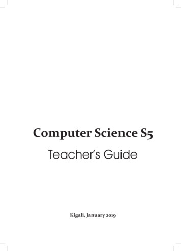 Computer Science S5 - Rwanda Education Board