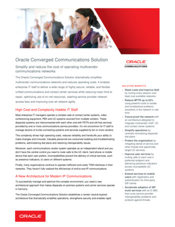 Oracle Converged Communications - Solution Brief Oracle