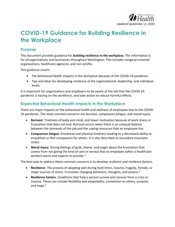 COVID-19 Developing Resilience In The Workplace