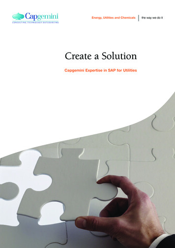 Create A Solution Capgemini Expertise In SAP For Utilities