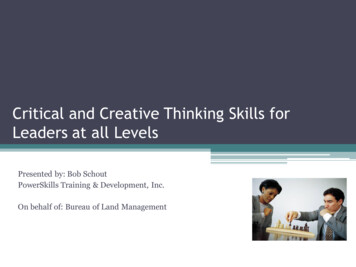 Critical Thinking Skills For Leaders At All Levels