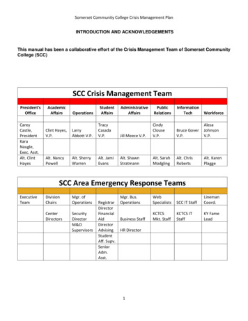 SCC Crisis Management Team - Home SCC