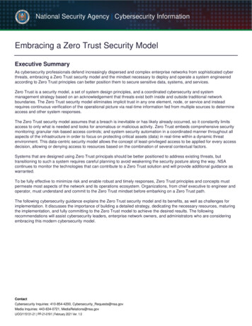 Embracing A Zero Trust Security Model