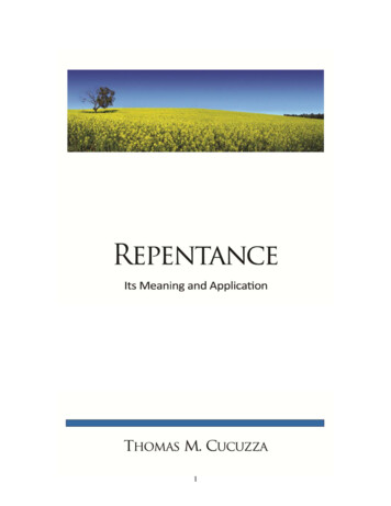 Repentance - Notes From A Retired Preacher