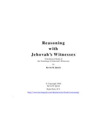 Reasoning With Jehovah’s Witnesses - On The Wing