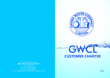 CUSTOMER CHARTER - Ghana Water Company