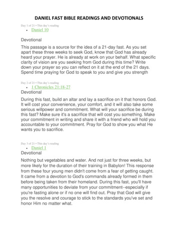 DANIEL FAST BIBLE READINGS AND DEVOTIONALS