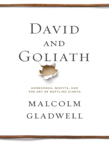 David And Goliath: Underdogs, Misfits, And The Art Of .