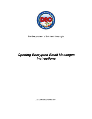 Opening Encrypted Email Messages Instructions