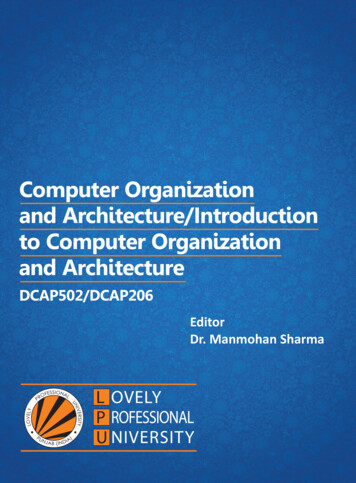 Computer Organization And Architecture/Introduction To .