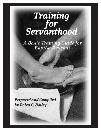 Training For Servanthood