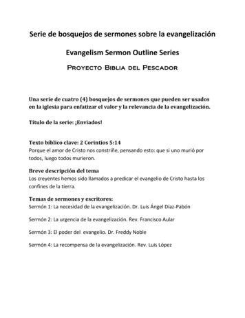 Serie De Bosquejos De Sermones Sobre La Evangelización .